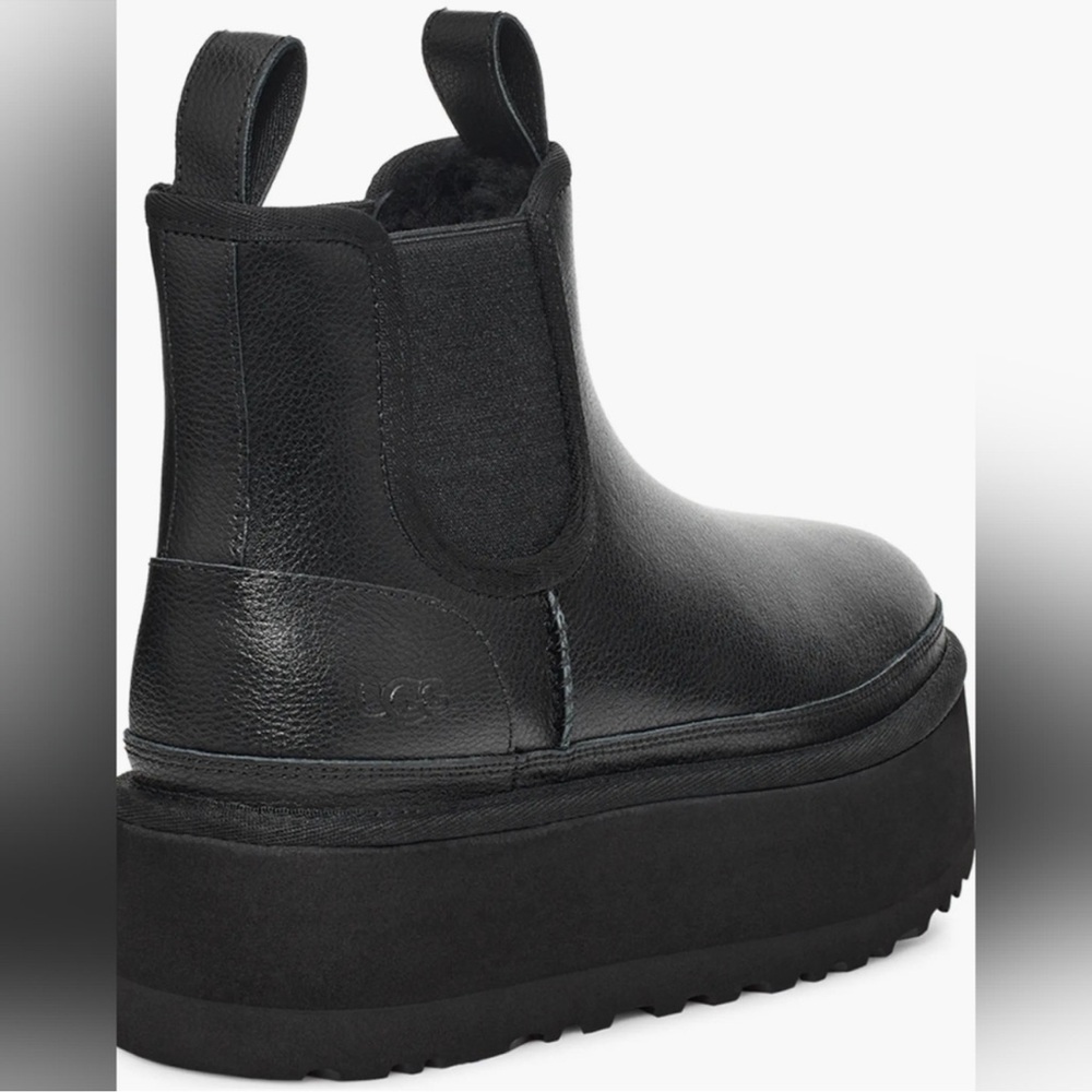 UGG Black Platform Chelsea Neumel Boots - Picture 2 of 5